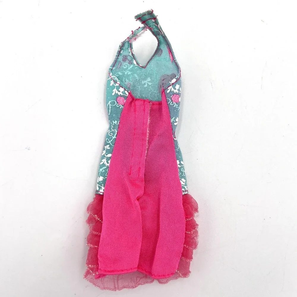 Barbie Birthday Ruffle‎ Halter Dress Teal Pink